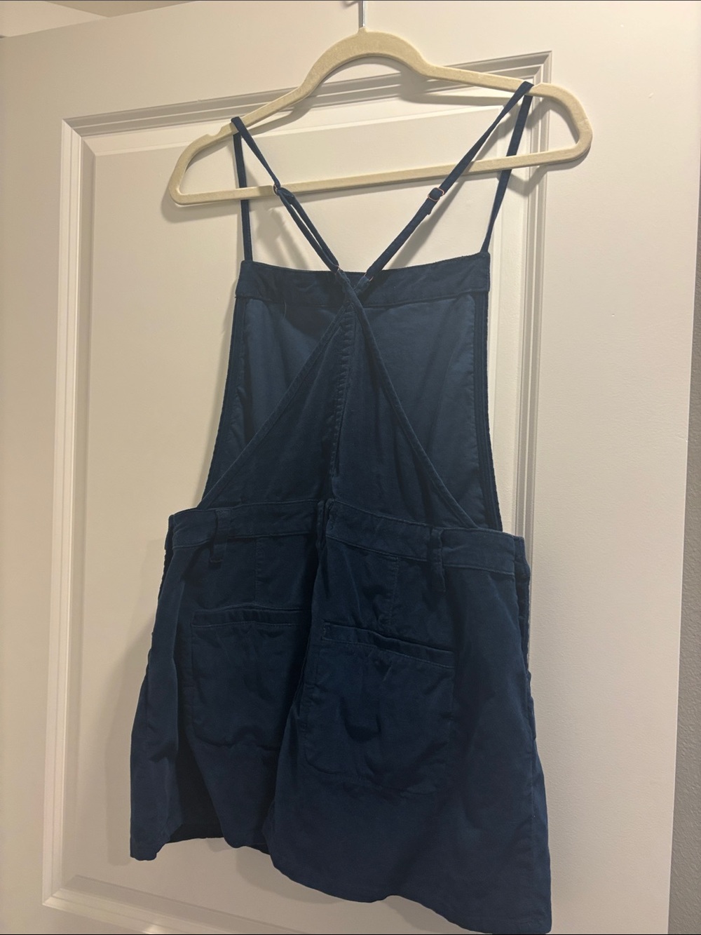 Free People Navy Blue Corduroy Pinafore Skirt - Picture 4 of 4